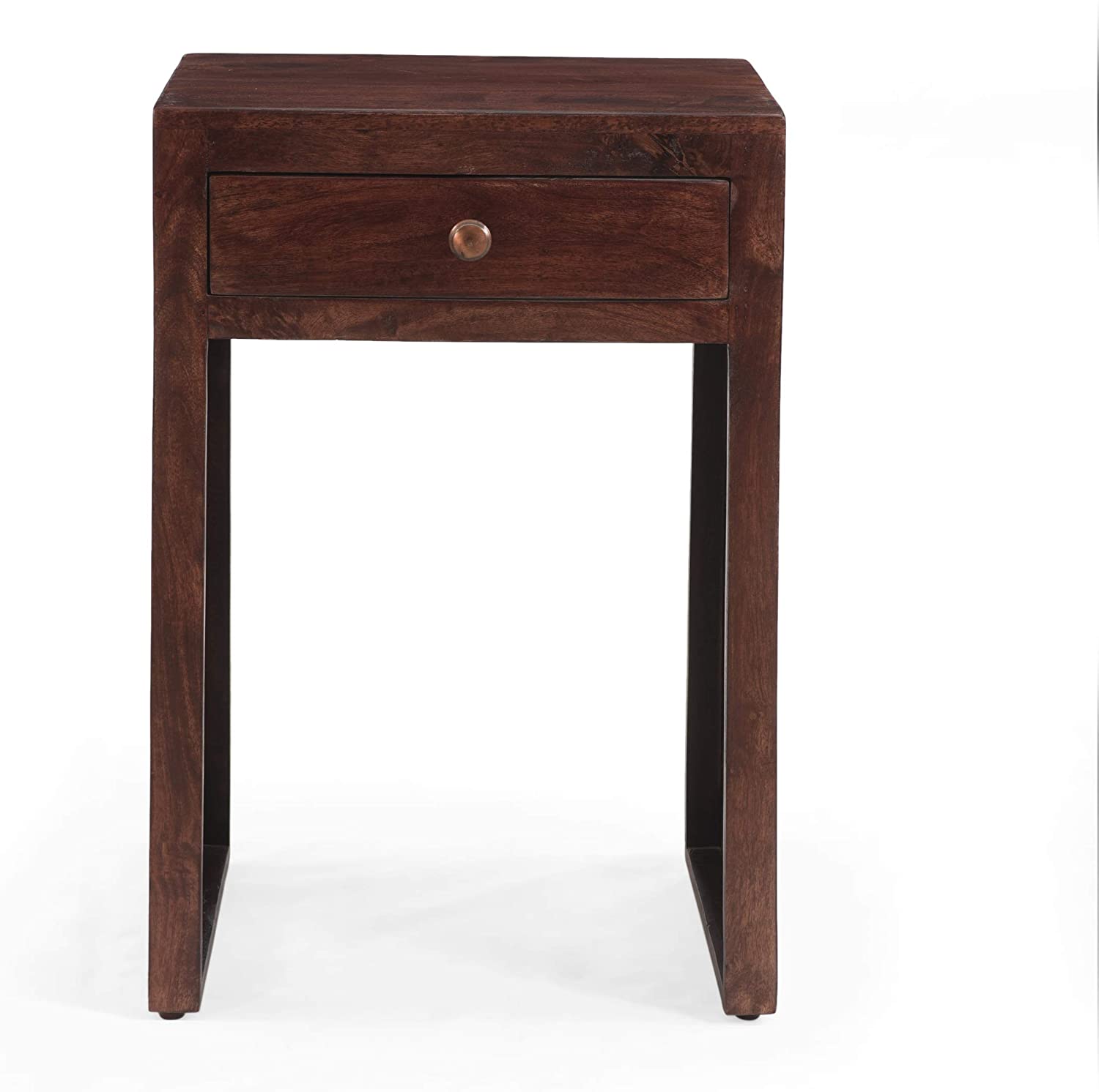 Home Annabelle Mango Wood Bedside Table, Brown