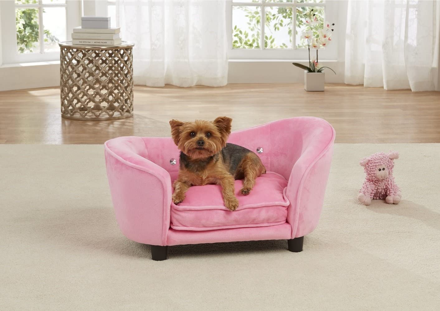 Ultra Plush Snuggle Sofa Bed  in Light Pink
