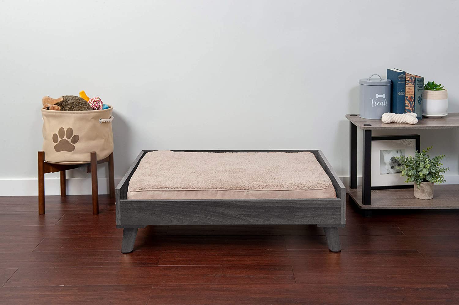 Pet Bed Frame for Small, Medium, and Large Dogs and Cats - Elevated Mid-Century Modern Style Platform Dog Bed