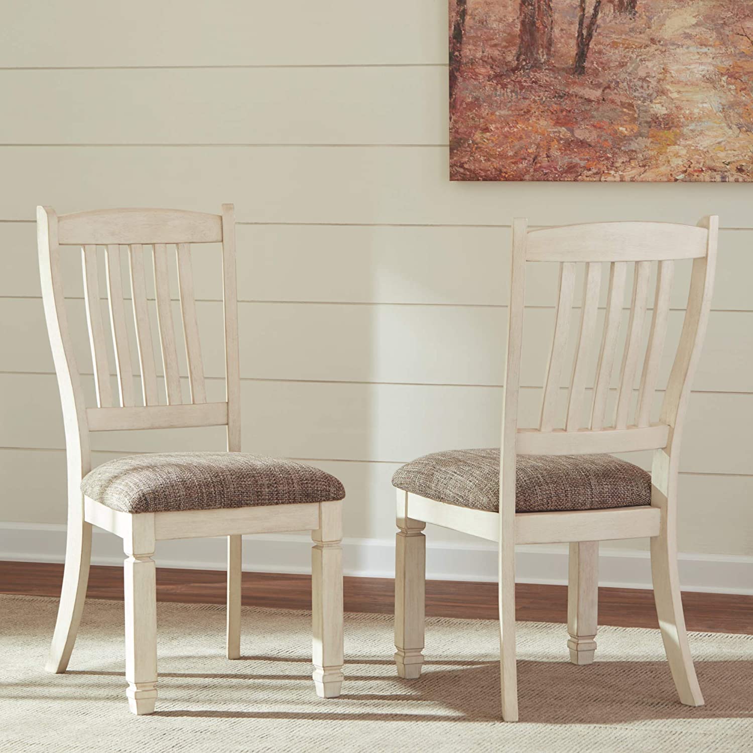 Bolanburg Upholstered Dining Room Chair Set of 2, Antique