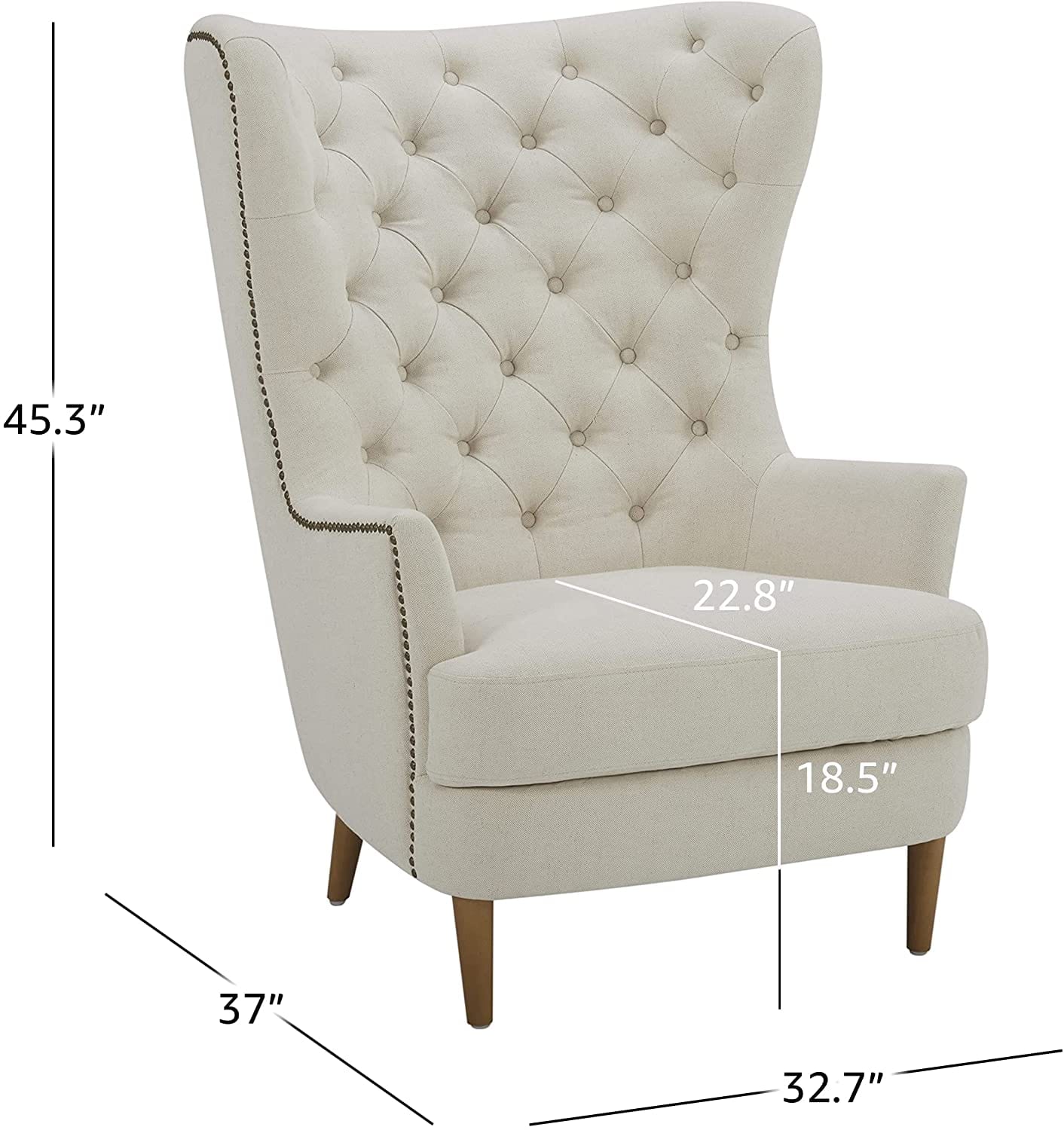 Stone & Beam Hansberry Wingback Living Room Accent Chair