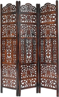 3 Panel Wooden Partition for Living Room Office Partition Screen Room Divider Wood Partitions for Home Kitchen & Office