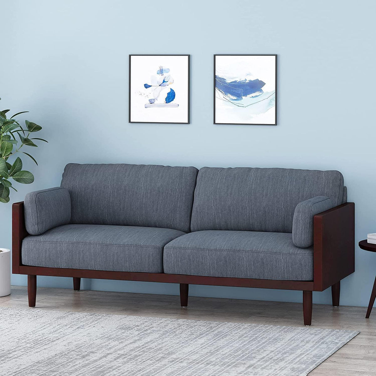 91GBi8YEsKS._AC_SL1500.jpg Wooden Teak Wood 2 Seater Sofa - Image 1