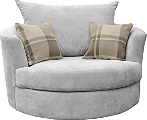 Dorado Corner Sofa Armchair Grey Velour Fabric