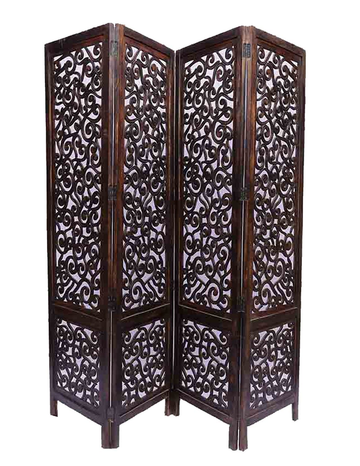 Handcrafted/Handmade Wooden Room Divider/Partition Screen/Panel / 4 Panel Partition Wooden Partition Room Dividers for Home & Kitchen Office Wall