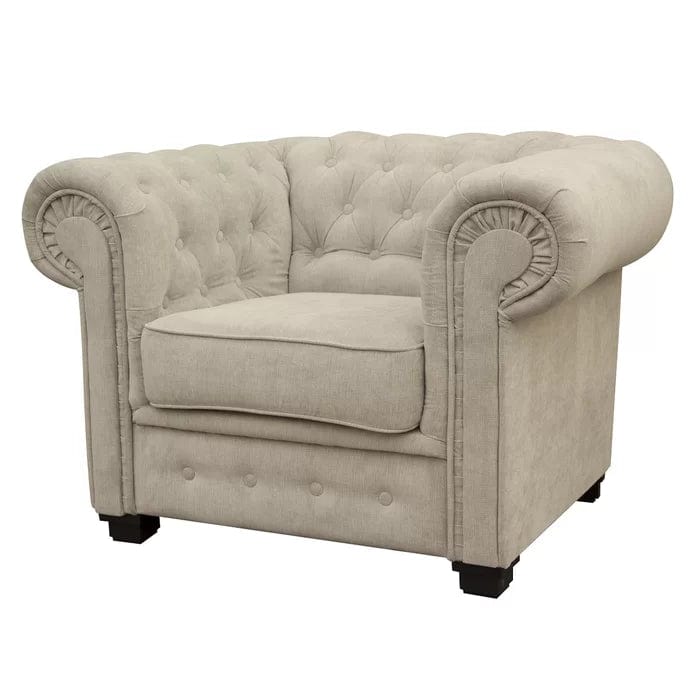 Alderwood  Wide Tufted Chesterfield Chair