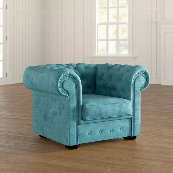 Alderwood  Wide Tufted Chesterfield Chair