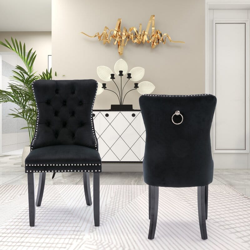 Rosdorf Park Aymie Tufted Upholstered Chair  (  SET OF 2  )