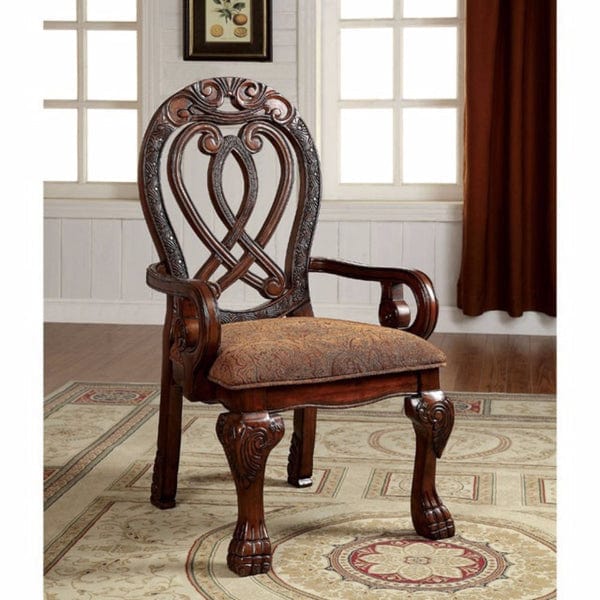 Wyndmere Traditional Arm Chair, Cherry Finish,