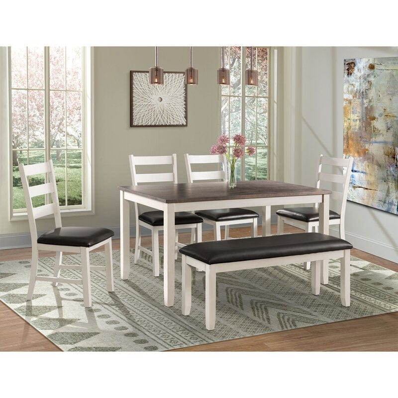 Beaubien 6 - Person Counter Height Acacia Solid Wood Dining Set