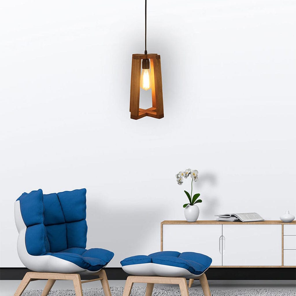 Blender Beige Wooden Single Hanging Lamp (BULB NOT INCLUDED)
