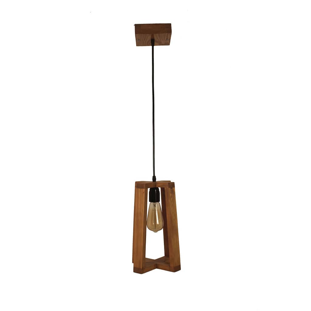 Blender Beige Wooden Single Hanging Lamp (BULB NOT INCLUDED)