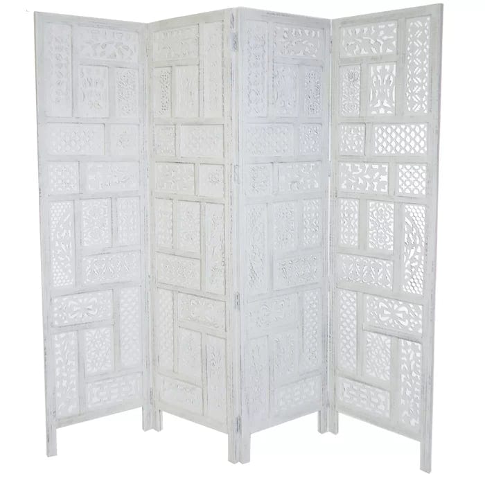 Bracknell 183Cm W x 177Cm H 4 - Panel Folding Room Divider