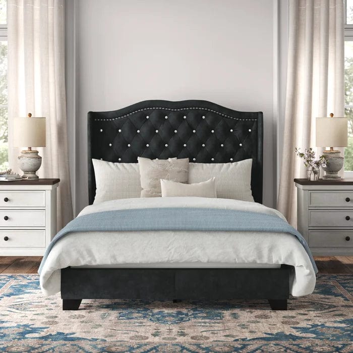 Carlie Tufted Upholstered Low Profile Standard Bed