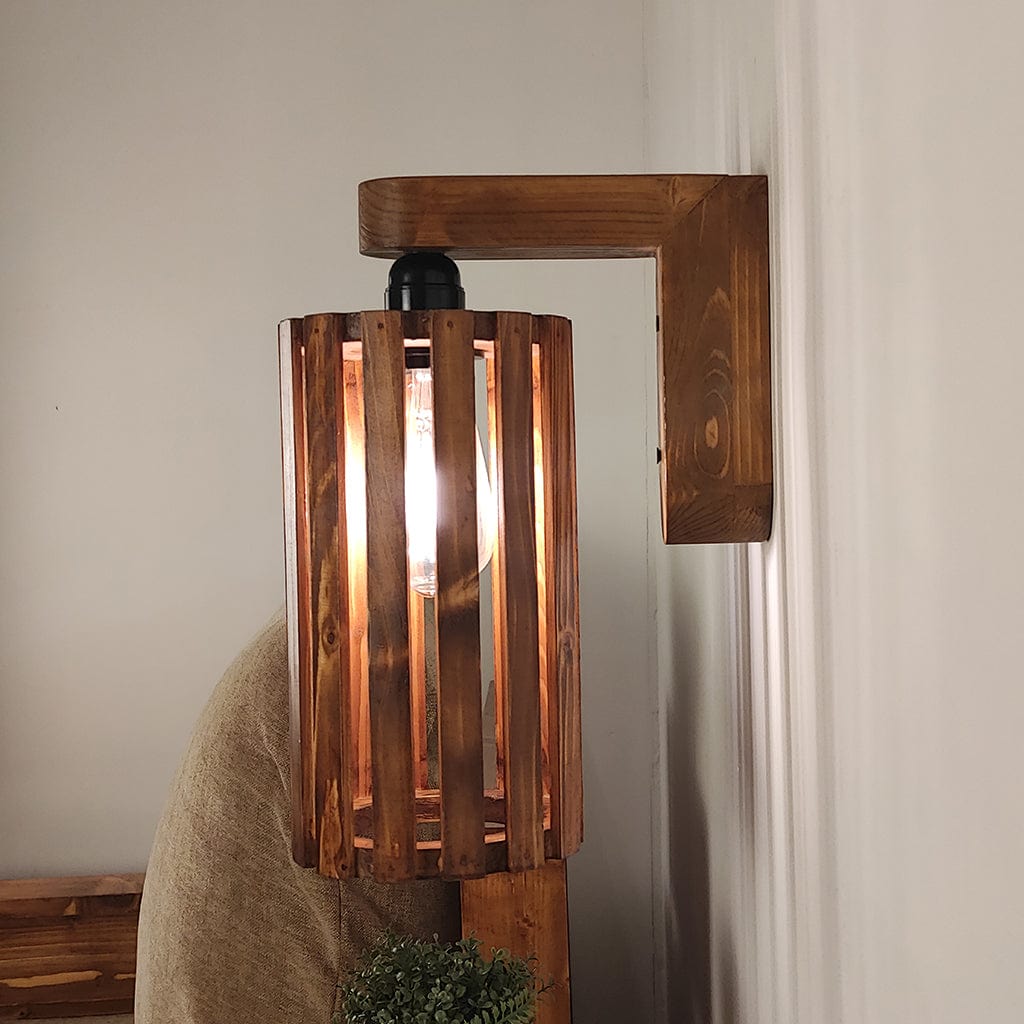 Casa Brown Wooden Wall Light (BULB NOT INCLUDED)