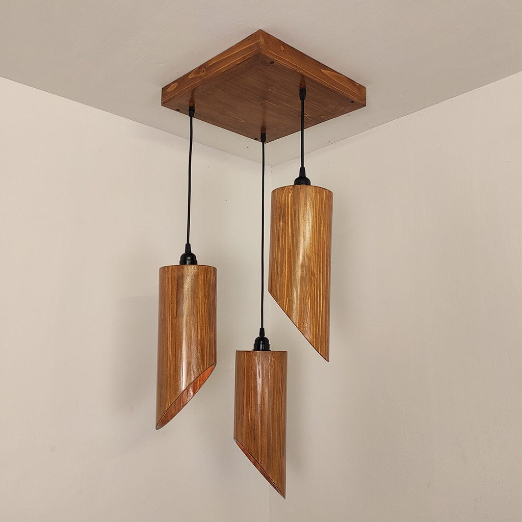 Cedar Brown Cluster Hanging Lamp (BULB NOT INCLUDED)