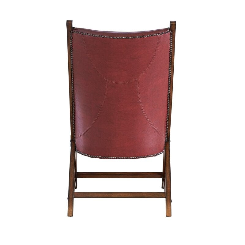 Wide Unique Back Design Armchair With Ottoman