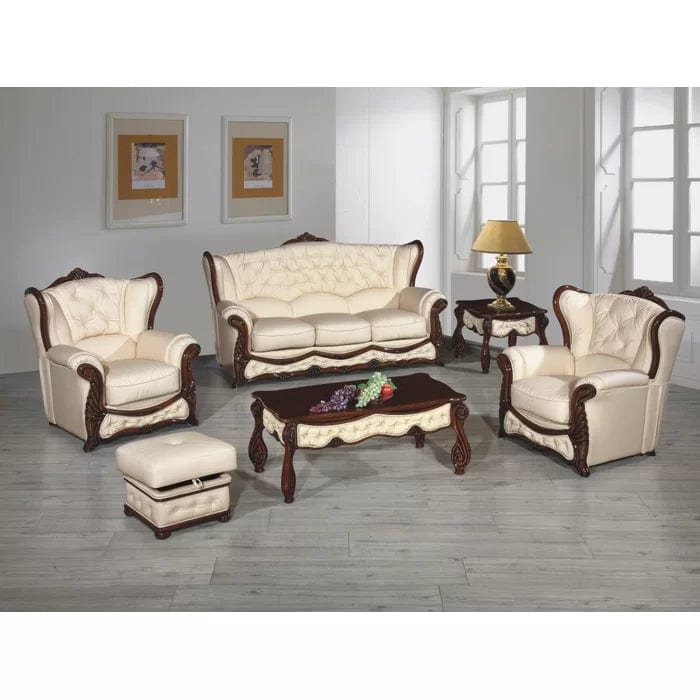 Click Upholstered Sofa Set And Table
