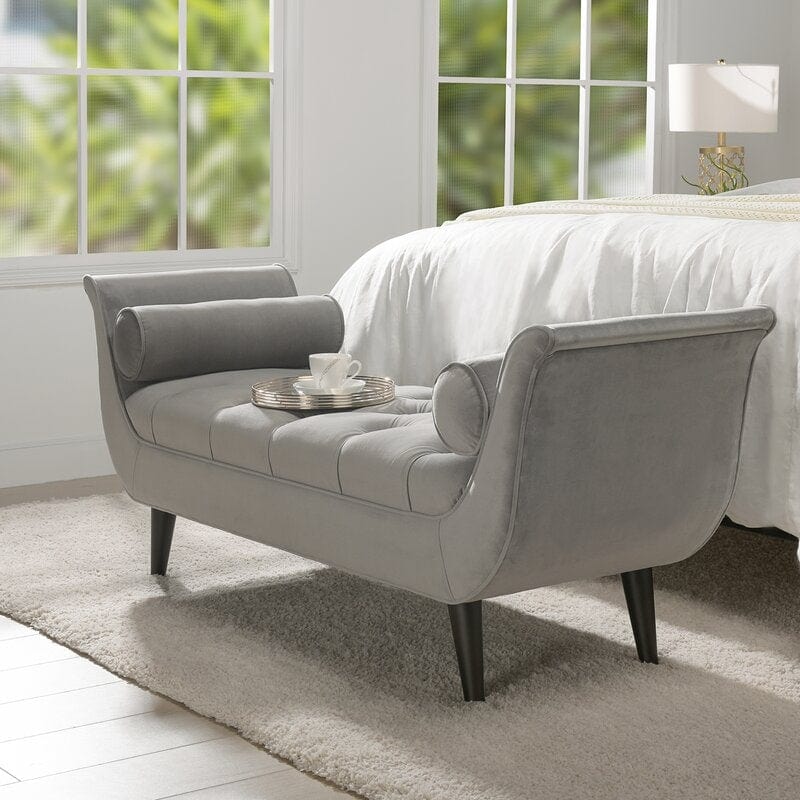 Modern Upholstered Tufted Cordelia Bench Button for Bedroom,Entryway Living Room