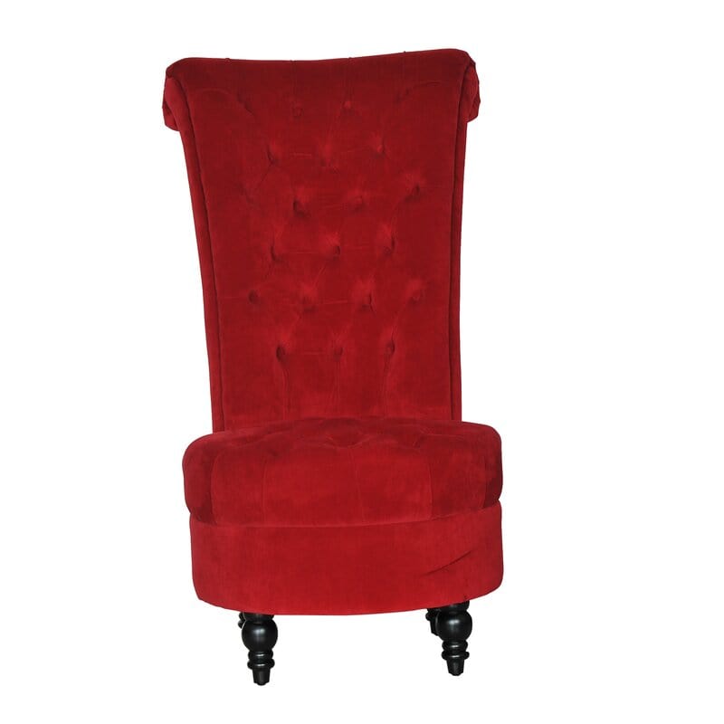 Dinwiddie Wide Tufted Velvet Slipper Chair