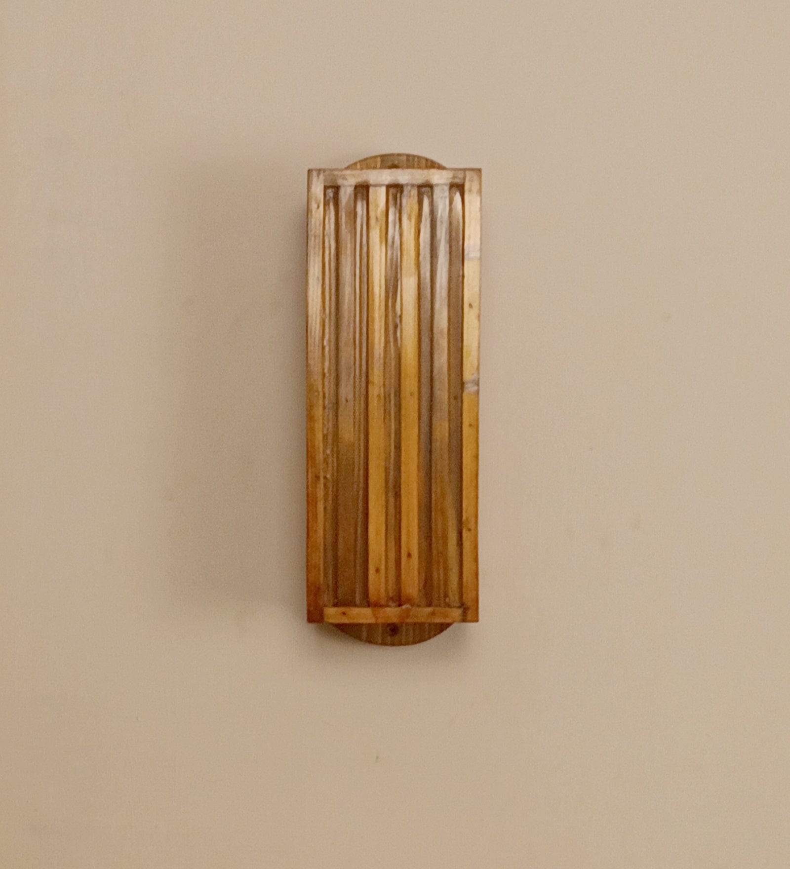 Elegant Lux Brown Wooden Wall Light (BULB NOT INCLUDED)