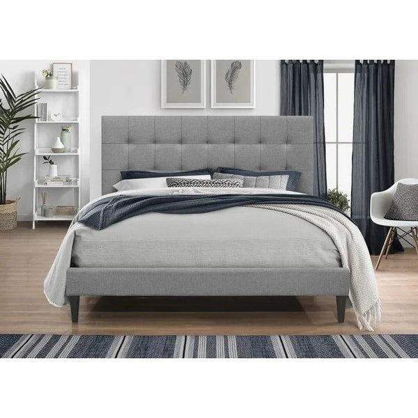 Misael tufted deals upholstered standard bed