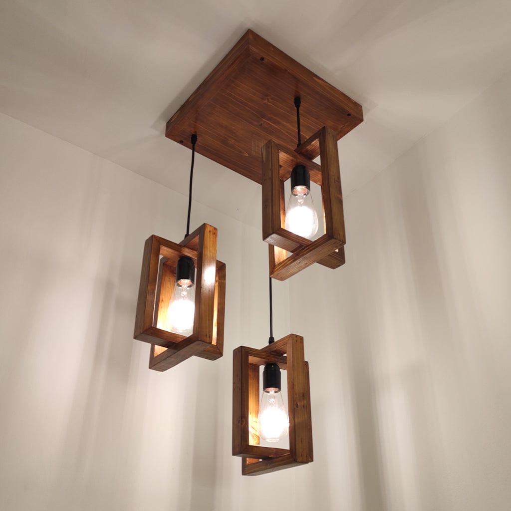 Gyro Brown Cluster Hanging Lamp (BULB NOT INCLUDED)