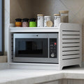 2-Tiers Kitchen Counter Microwave Stand In PVC For Kitchen Essentials By Miza