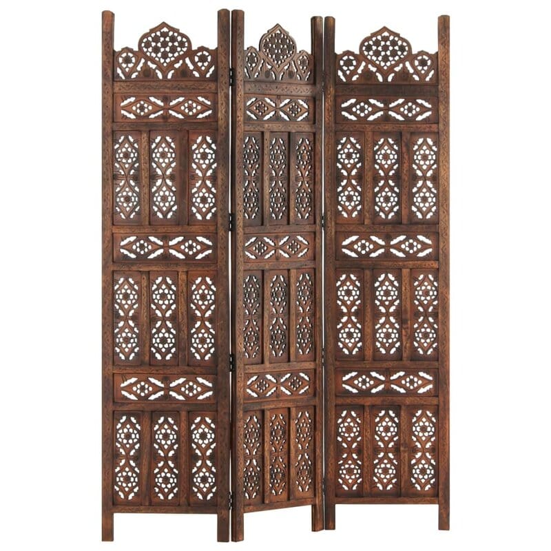 wooden partition for pooja room
