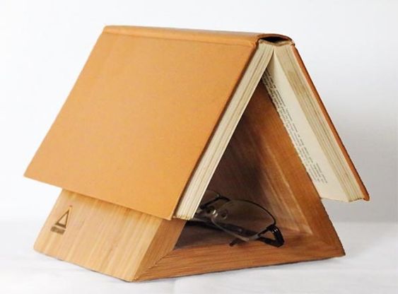 Stylish Triangular Wooden Book Holder For Study Table/Office Table ( With Complementary Coaster ) By Miza