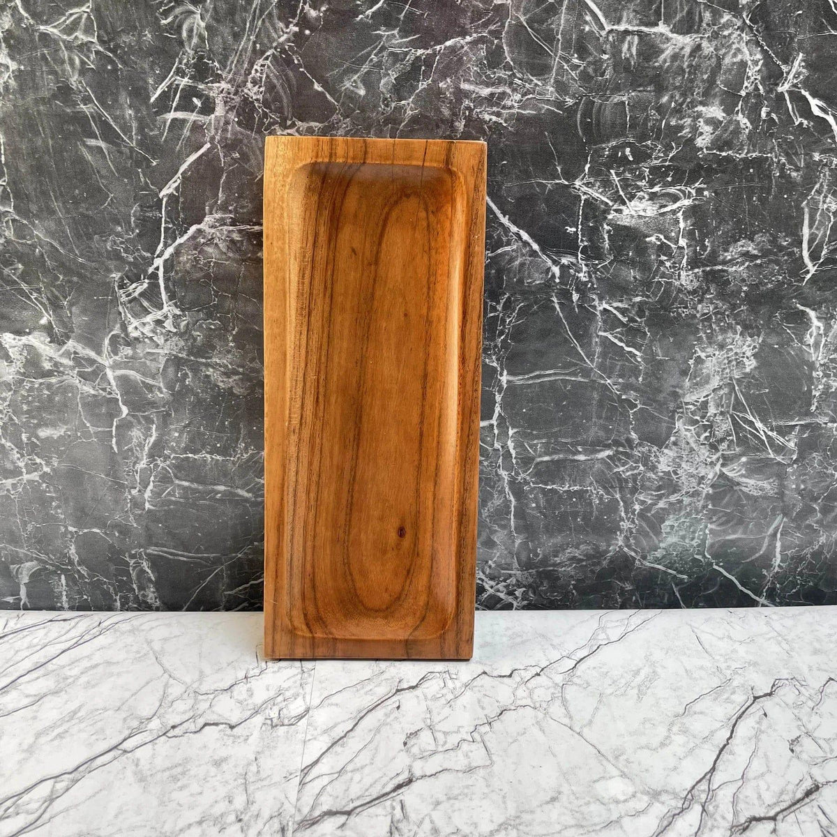 ACACIA WOOD SERVING TRAY WHIT 3 BOWL II FOOD GRADE - Image 4