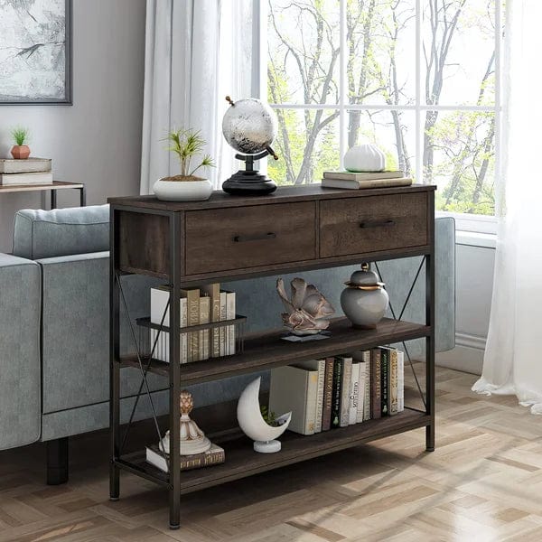 Kedarian Wooden And Metal Console Table