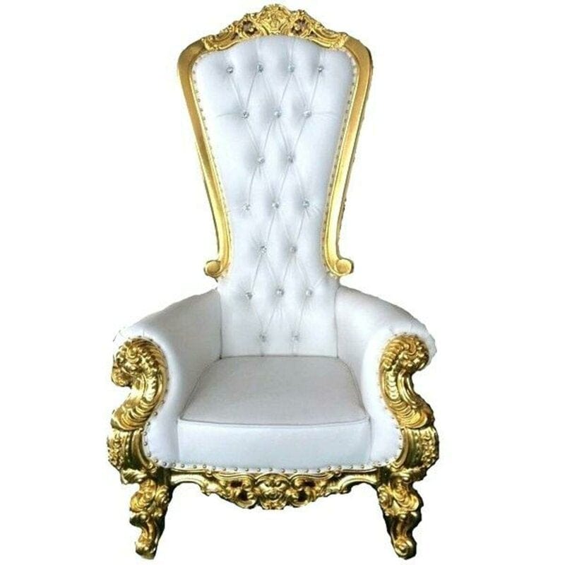 Wooden Luxurious Maharaja High Back throne Gold Leaf Chair