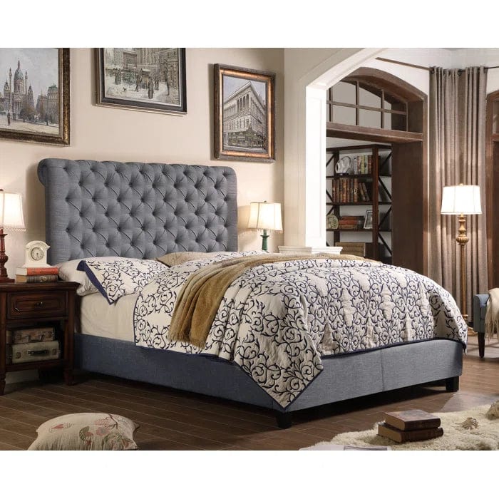 Lilyana Tufted Upholstered Low Profile Standard Bed