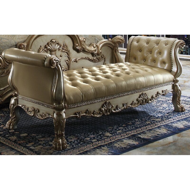 Lissandra Upholstered Bench Golden