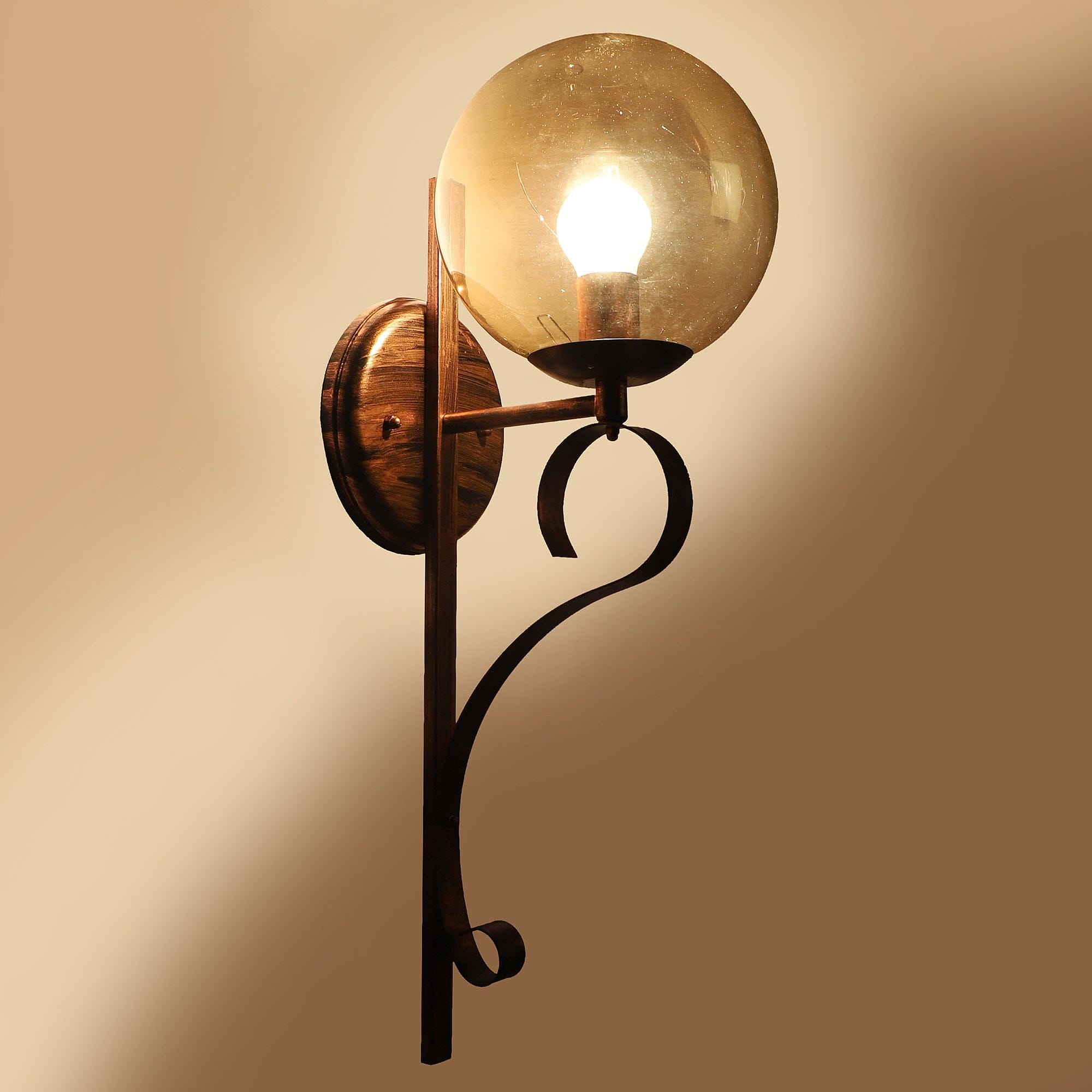 Antique Copper And Gold Iron Wall Lights