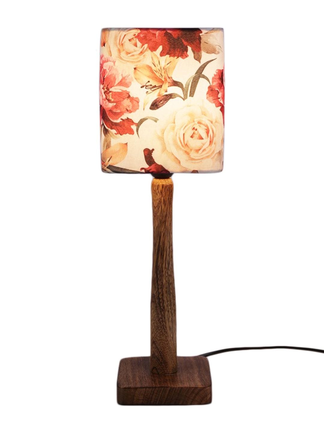 Floral Rose Wooden Lamp