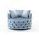 Wide Tufted  Barrel chair Tufted Arm Chair