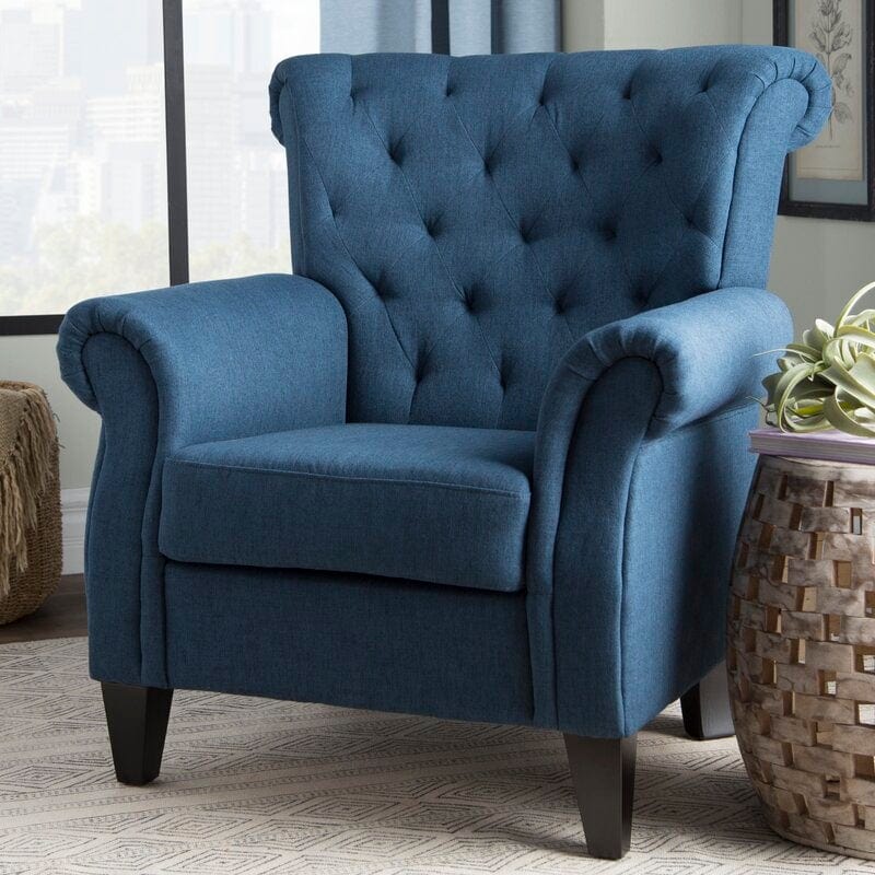 Wide Tufted Armchair Full Back Lounge Chair for Living Room/Home/Offices
