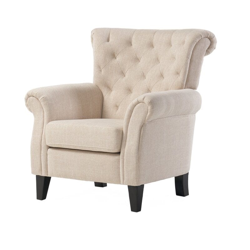 Wide Tufted Armchair Full Back Lounge Chair for Living Room/Home/Offices