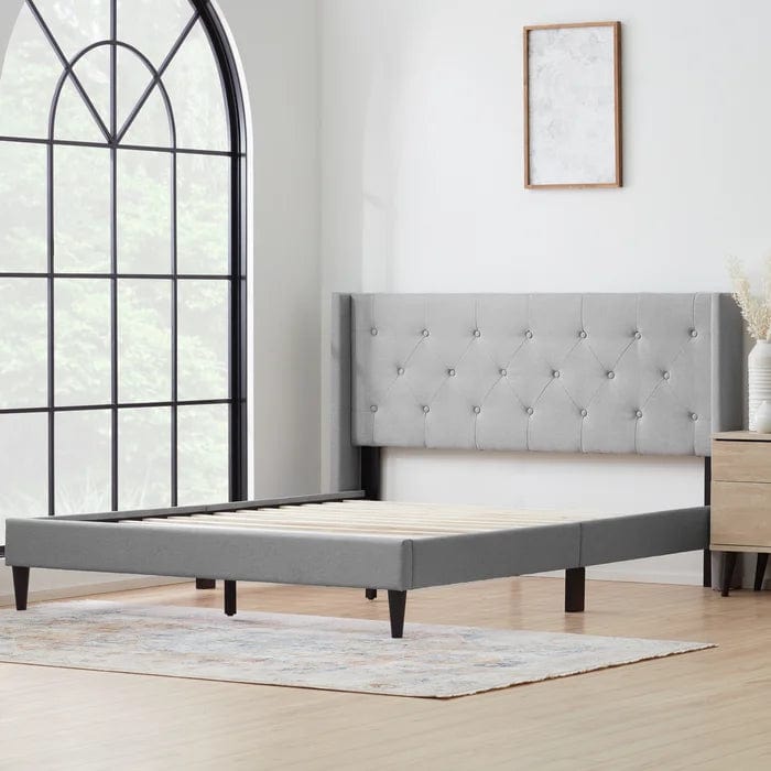 Petersen Tufted Upholstered Low Profile Platform Bed