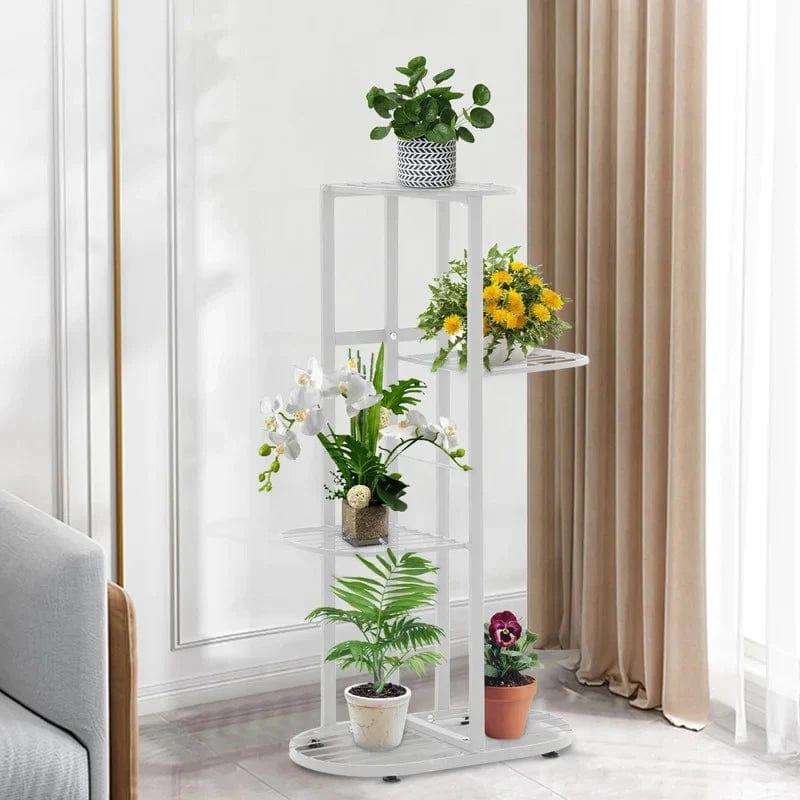 Plant Stand: 4 step-style tier Metal Plant Stand - Ouch Cart 