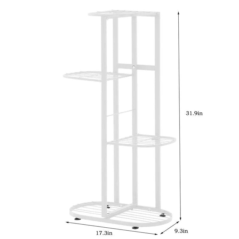 Plant Stand: 4 step-style tier Metal Plant Stand - Ouch Cart 