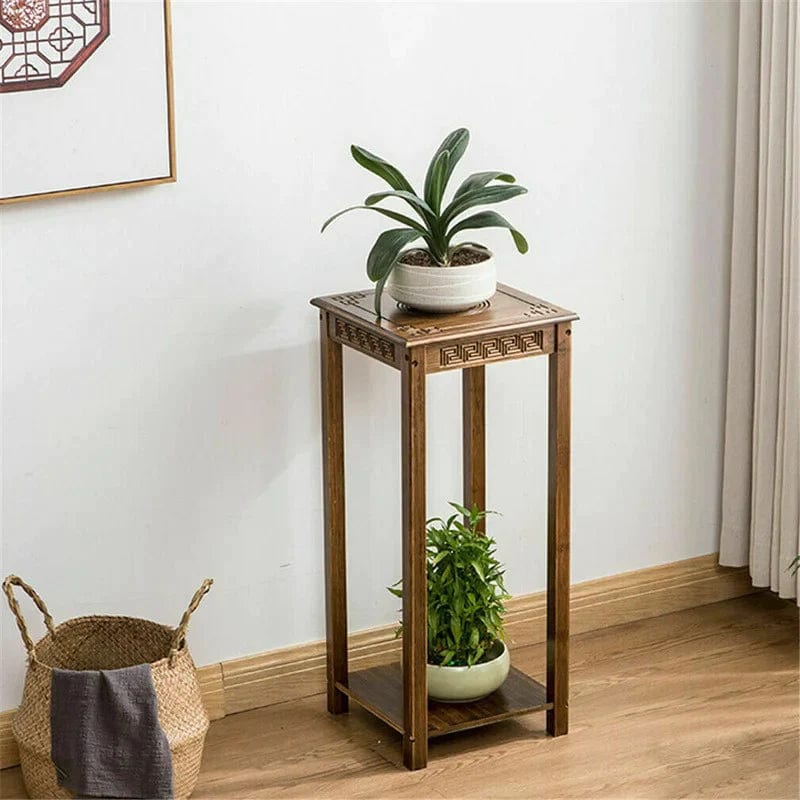 Plant Stand : Multi-Tiered Bamboo Plant Stand