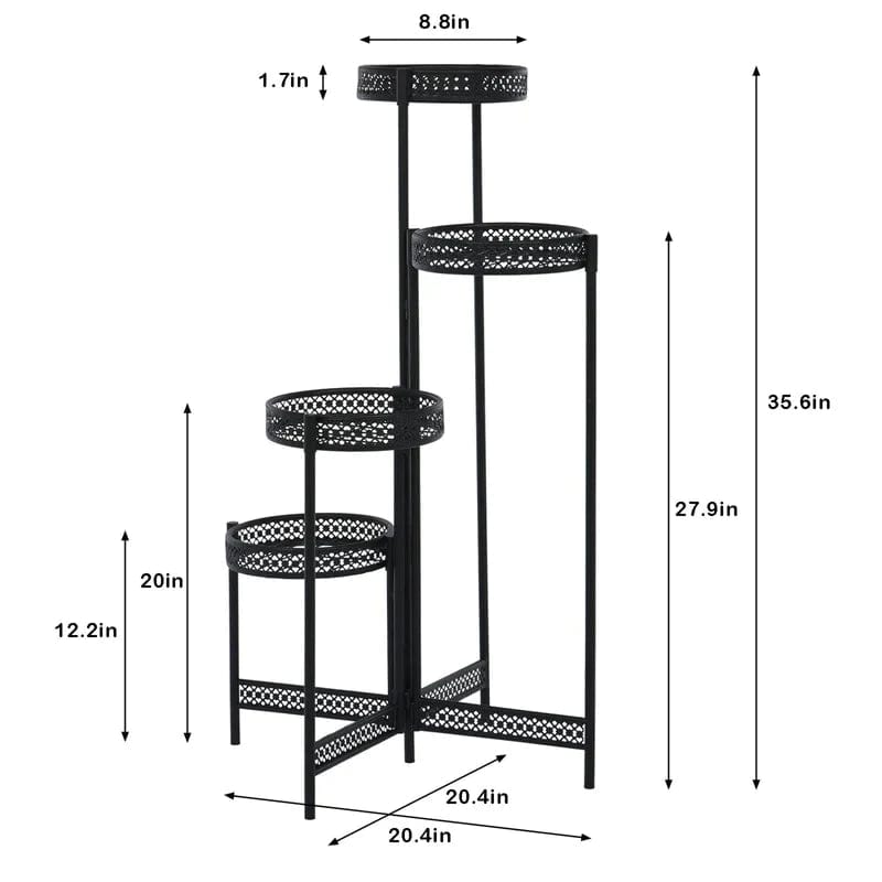 Plant Stand: Multi-Tiered Free Form Plant Stand