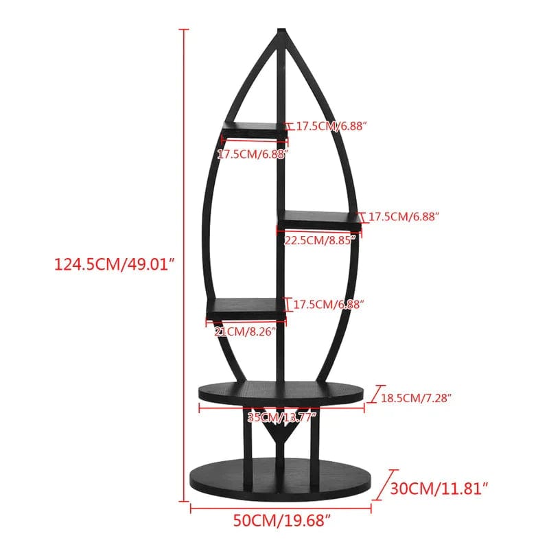 Plant Stand: Oval Shape Multi-Tiered Plant Stand