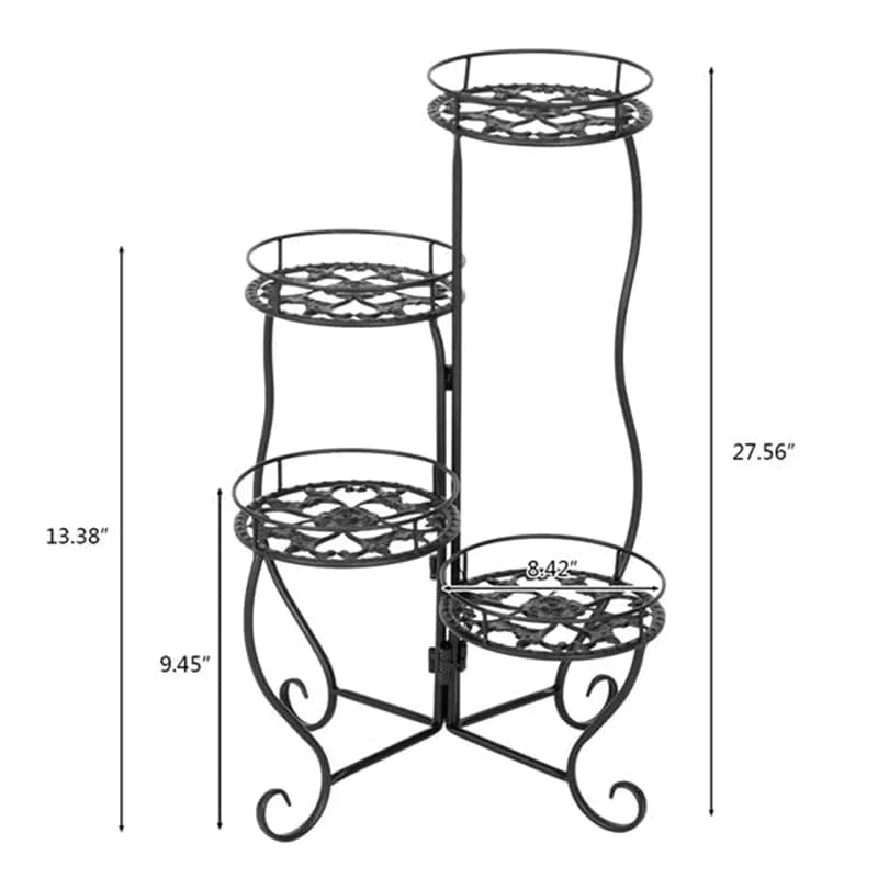 Plant Stand: Vintage Round Multi-Tiered Plant Stand