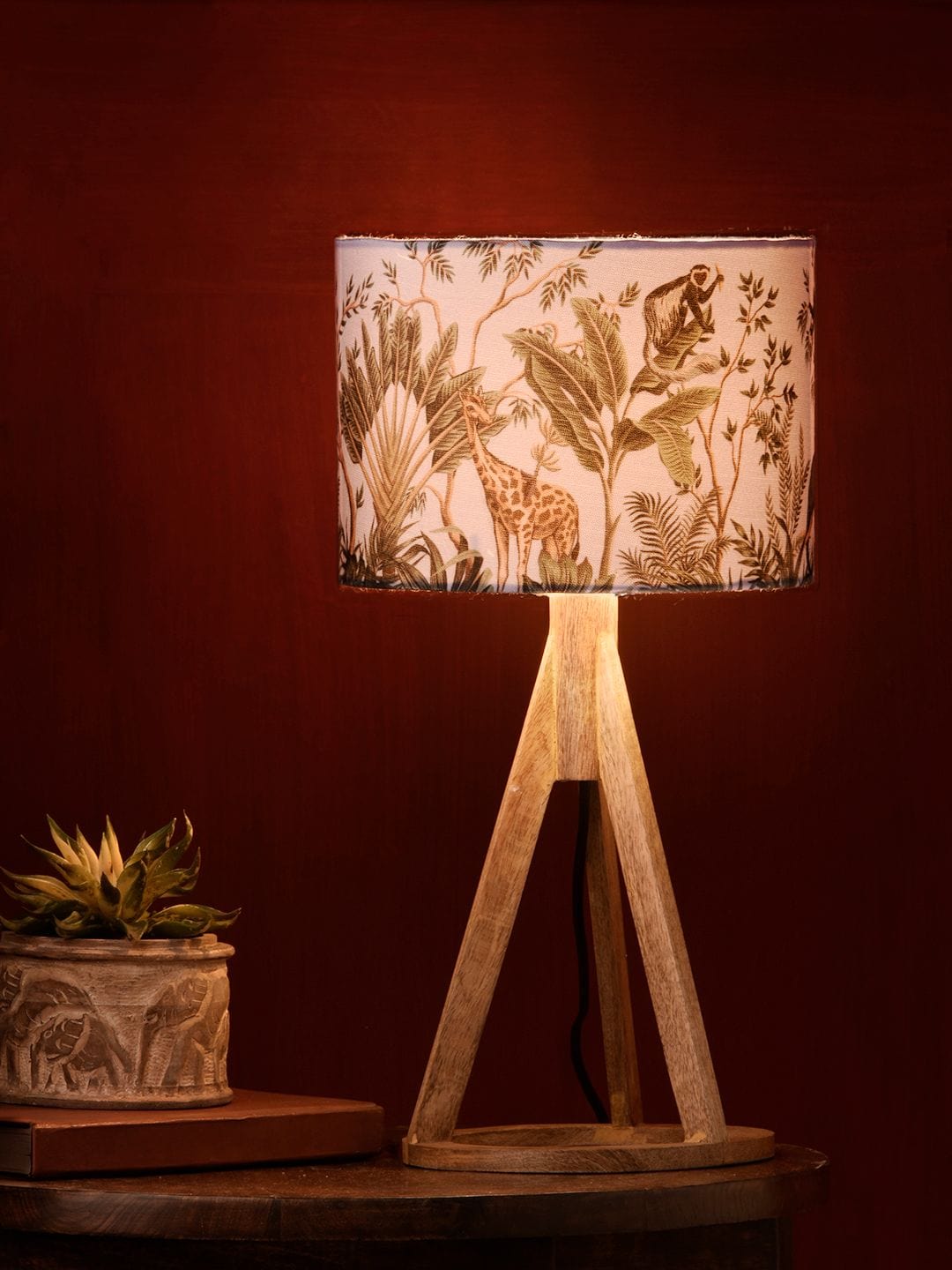 Jungle Trio Wooden Lamp