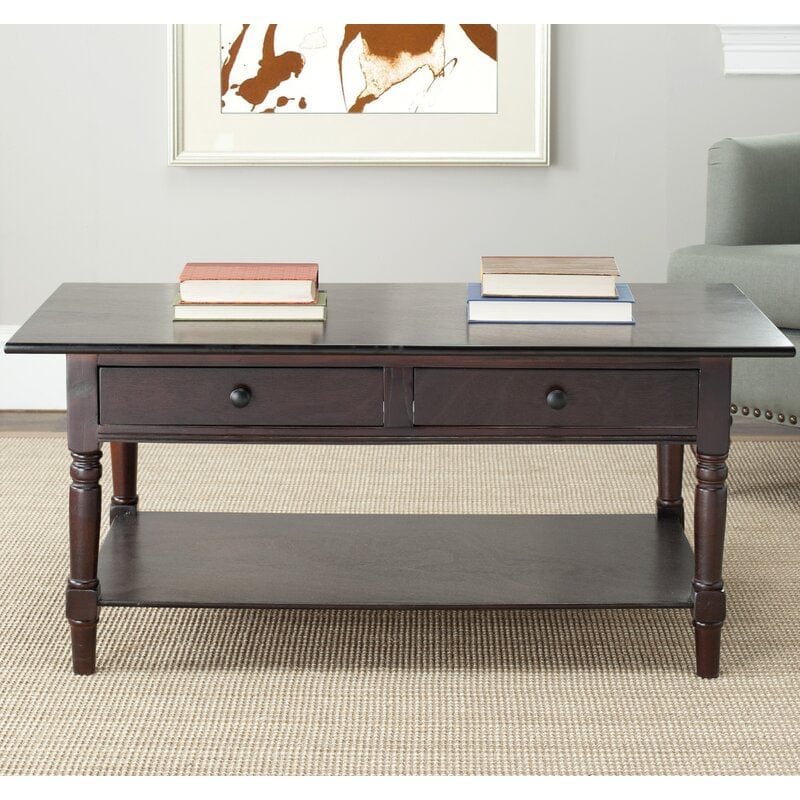 Solid Wood Coffee Table with Storage
