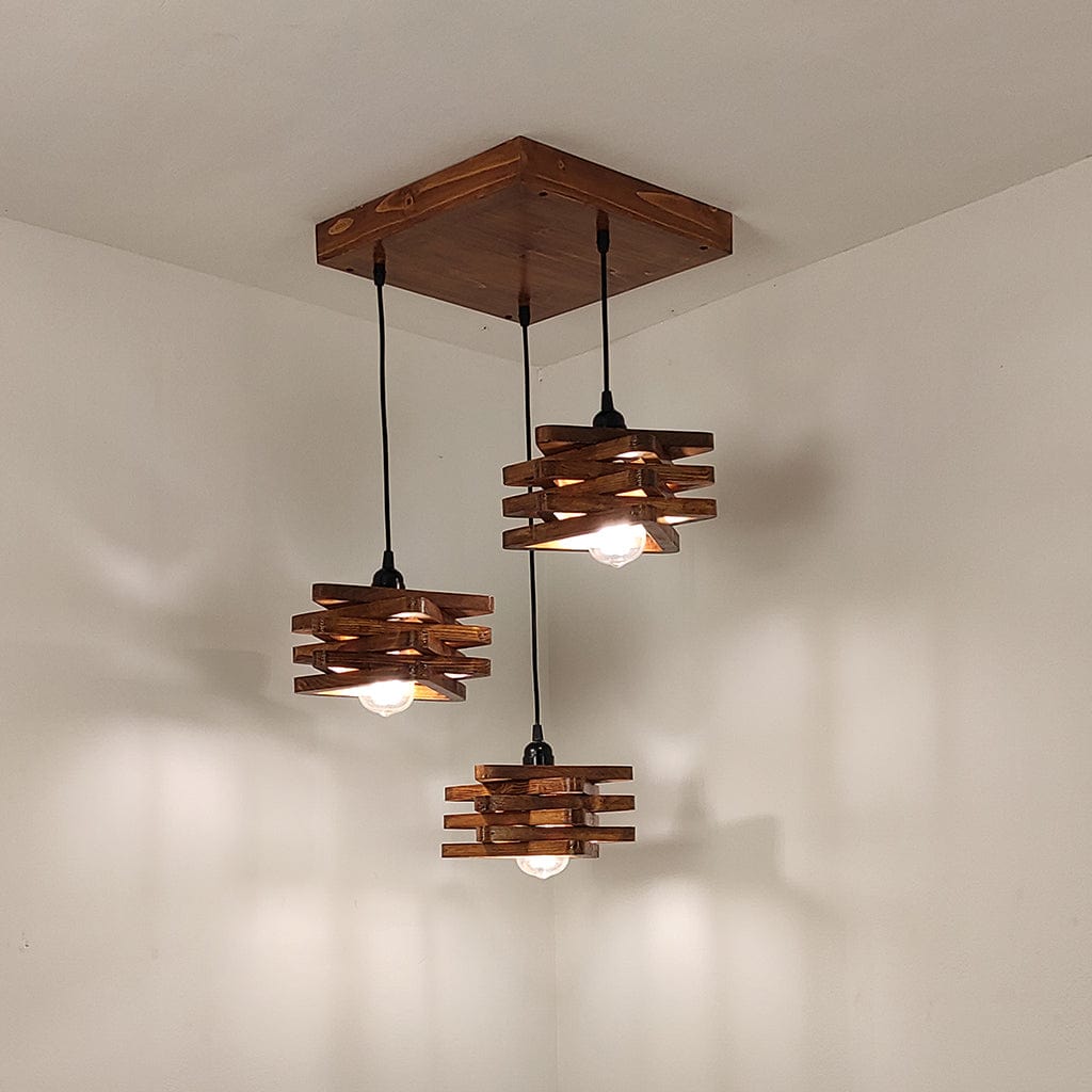 Star Brown Cluster Hanging Lamp (BULB NOT INCLUDED)